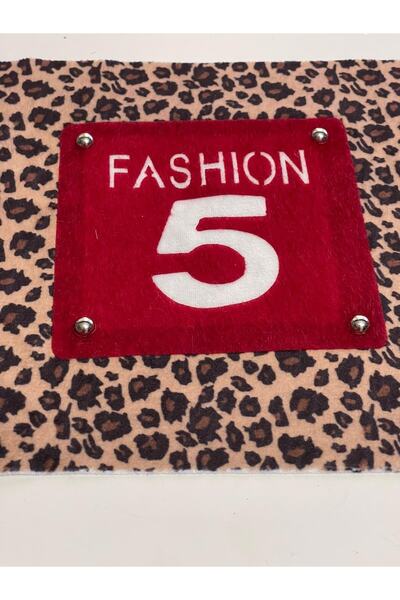 Gönülden Tasarım 21x21 Cm Leopard Fashion 5 Leopard Roșu Applique Applique Patch Accesoriu pentru armătură