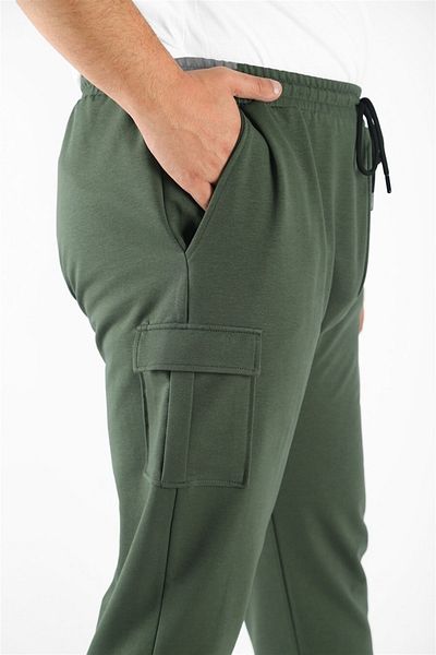 MocGrande Ανδρικό ίσιο φούτερ Commando Plus Size 22520 Χακί