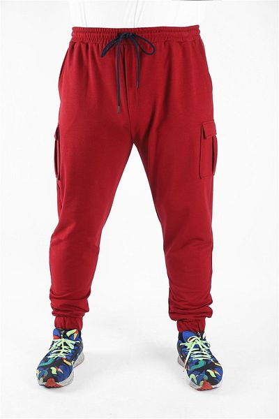 MocGrande Ανδρικό ίσιο φούτερ Commando Plus Size 22520 Claret Red
