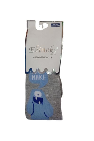 Ekinoks Girl We Wake Patterned Pantyhose 9-10 Years Gray Blue