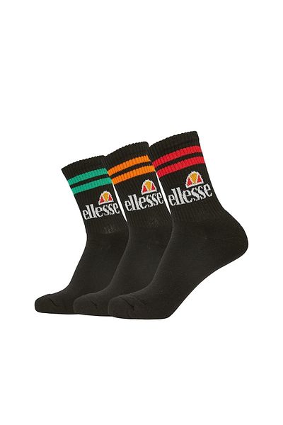 Ellesse Unisex Sportsocken PULLO, 3 Paar - Tennissocken, Crew Socken, Logo