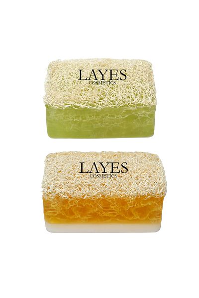 Layes Natural Pumpkin Fiber Aloe Vera Soap And Natural Pumpkin Fiber Soap With Donkey Milk Honey 130 gr