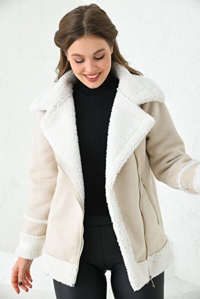 FAİK BARMAZ Içi Kürklü Biker Ceket