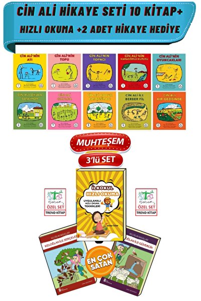GÖNÜL YAYINCILIK Cin Ali Hikaye Seti 10 Kitap+ Hızlı Okuma Kitabı