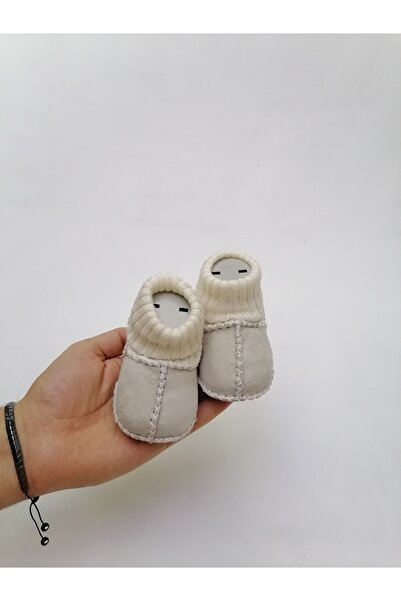 Bibi Loafer Kuzu Derisi Içerisi Pamuk Bej Rengi 1 Çift Çoraplı Patik