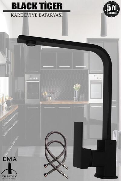 tesitay Mutfak Bataryası Siyah Renk Eviye Bataryası Musluğu Evye Armatürü Mus...
