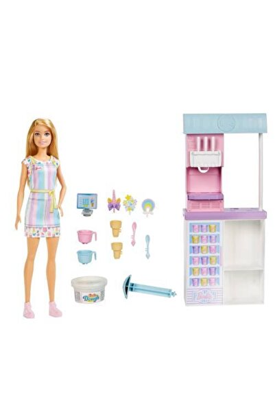 Barbie Dondurma Dükkanı Oyun Seti Hcn46