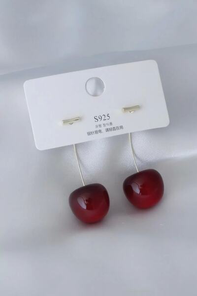 Clariss Gold Color Cherry Model Women's Earrings