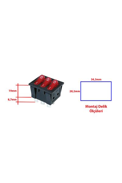 TeknoGöz Ic 136 - 3 Non-Illuminated Switch