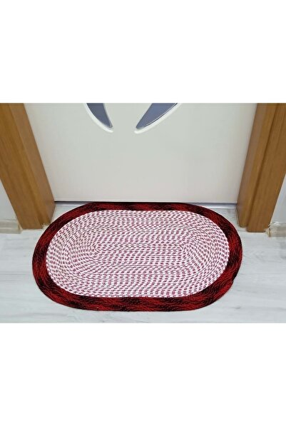 Amazon Ev Jüt Kapı Önü Paspası 50x80 - V13 Bordo Siyah