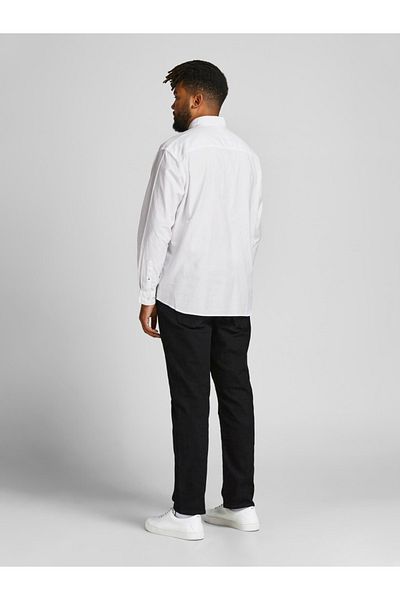 Jack & Jones Large Size White Men's Oxford Shirt 12190444