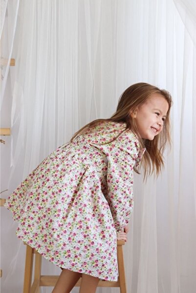 Le Petite Sole Fiora Girl's Dress Ribbon Collar