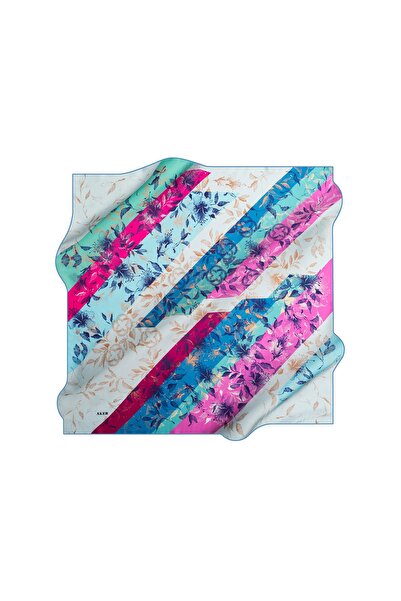 Aker Lacivert Desenli Eşarp - 7801221423