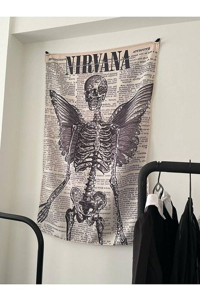 Planet Butik غطاء حائط نيرفانا سكيلتون - Tapestry I 70 × 100 سم
