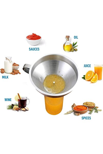 Binbirreyon Çelik Huni Süzgeçli Paslanmaz Çelik Huni 10cm Ra285