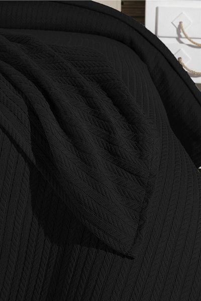 Mulberry بطانية حياكة بيكيه محبوكة 100% قطن غزل سميك ناعم مزدوج