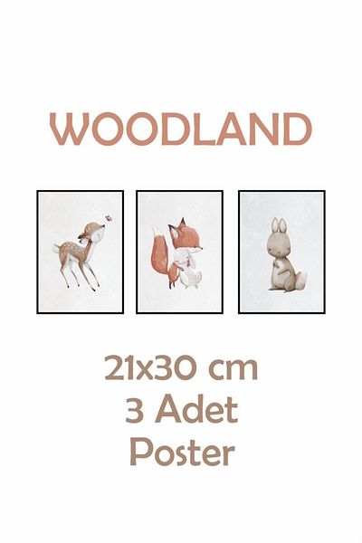 Piksel Grafik Set de postere adezive Woodland