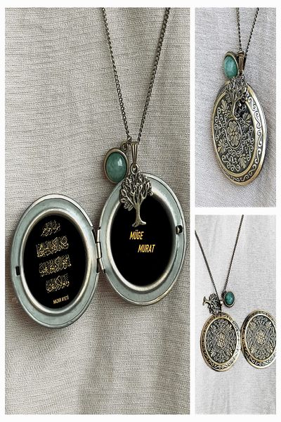 LADYMİRAGE Evil Eye Prayer Medallion Necklace