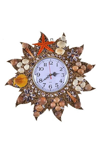 Deniz Yıldızı Sanat Renkli Duvar Saatleri,doğal Deniz Kabuklarından Quartz Ma...