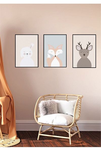 Piksel Grafik Set de poster adeziv Sleepy Animals