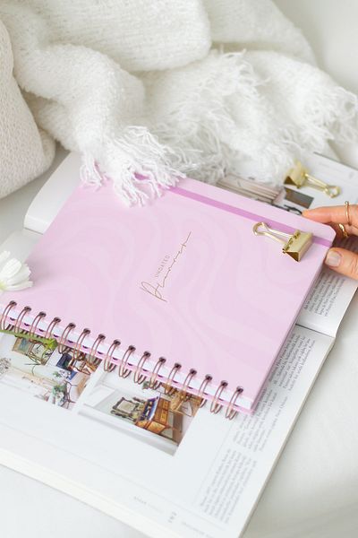 Matt Notebook Pink Timeless Planner Square Agenda