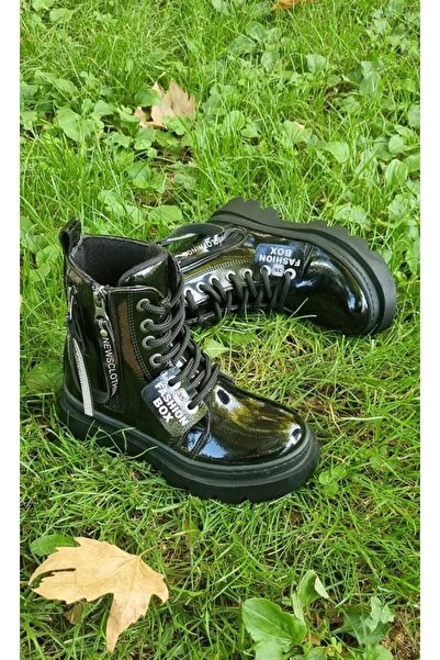 Ege Kids Kız Çocuk İçi Kısa Kürklü Siyah Bot