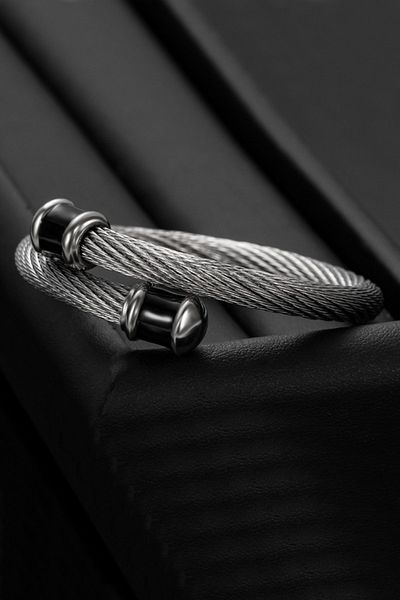 Chavin Bracelet Design Gray Women's Steel Bracelet Ef27by