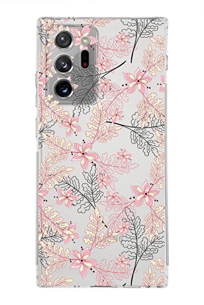 PrintiFy Samsung Galaxy Note 20 Ultra Kamera Korumalı Kapak Floral Kırmızı Ta...