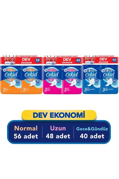Orkid Ultra Extra Cesaret Paketi ( 56'lı Normal 48'li Uzun 40'lı Gece)