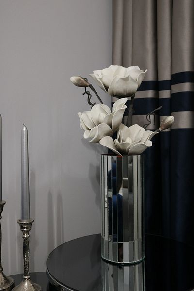 HOMİLA Homila 60 cm White (Silver) Mirrored Vase