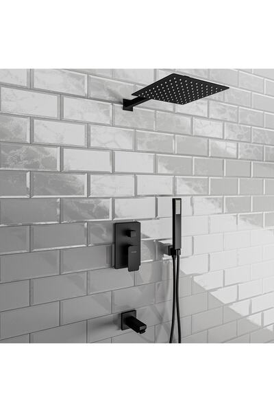 Fause Tam Ankastre Duş Seti Tetra Siyah Fau106-b
