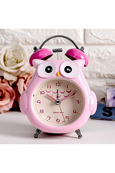 HEPBİMODA Dekoratif Baykuş Tasarımlı Masa Üstü Alarmlı Çalar Saat Işıklı Masa...