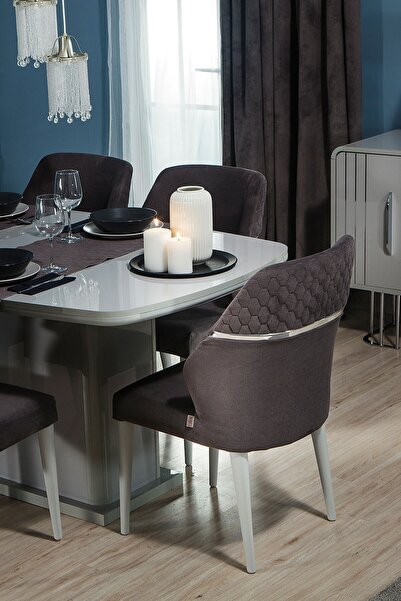 Modalife Veyron 180x100 Sabit Yemek Masası - Gri