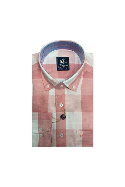 TWO HANDS Ανδρικό κλασικό βαμβακερό πουκάμισο με μακρυμάνικο χαλαρό κόψιμο και τσέπες 351