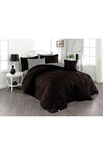 Zarif Home Kalsik Ranforce Double Silicone Quilt - Plain/Striped