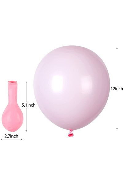 ELGALA Balloon Shiny Metallic Helium Balloon 10 Pieces Pink Color
