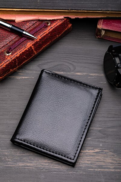 enderun Siyah Vegan Deri Cüzdan Kullanışlı