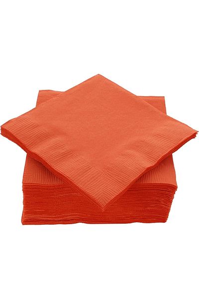 ELGALA Napkin Orange Color Paper Napkin 16 Pieces