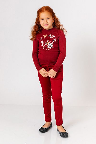 incity Pulover pentru fetiță cu broderie florală