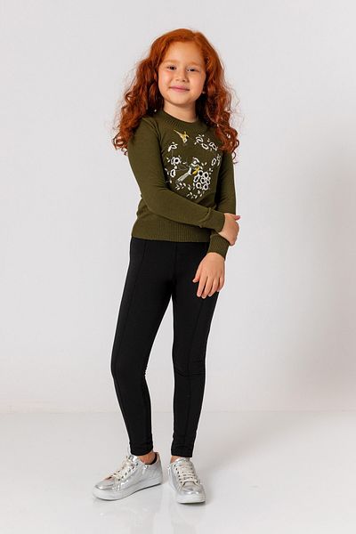 incity Girl's Flower Embroidered Sweater