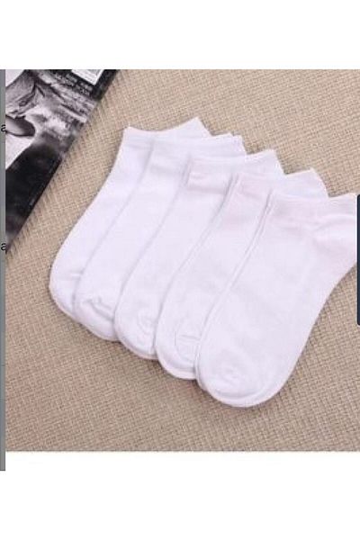 BabyLimon Unisex Λευκά καλοκαιρινά κοντά μποτάκια Κάλτσες σε κουτί Πακέτο των 10