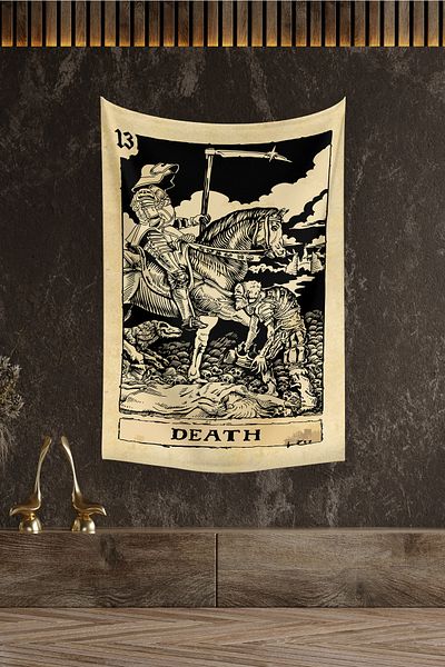 Vagonik Carte de tarot Covor de pânză de perete moarte 140x100 cm-70x100 cm