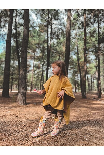 TwoMamas Kaşe Kapüşonlu Çocuk Panço