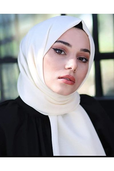 Narine Hijab Women's Cotton Jazz Shawl Model-white