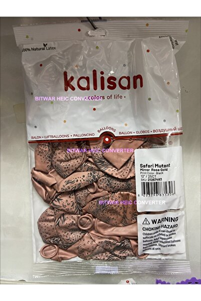 Kalisan Safari Mutant Desenli Balon Krom Rose Gold 5 Adet