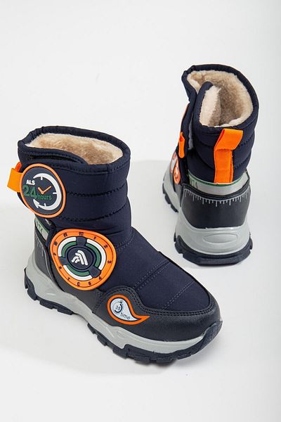TRENDYSHOSE 2221 Unisex vysoká tlustá protiskluzová podrážka na suchý zip s kožíškem podšitým mrazuvzdornými sněhulemi