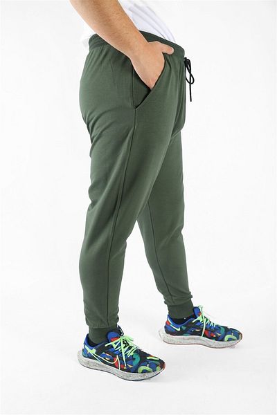 MocGrande Plus Size Basic Sweatpants Full Lycra 11516 Χακί
