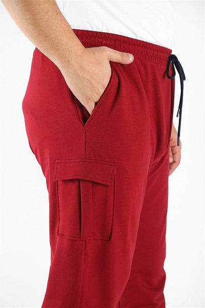 MocGrande Ανδρικό ίσιο φούτερ Commando Plus Size 22520 Claret Red