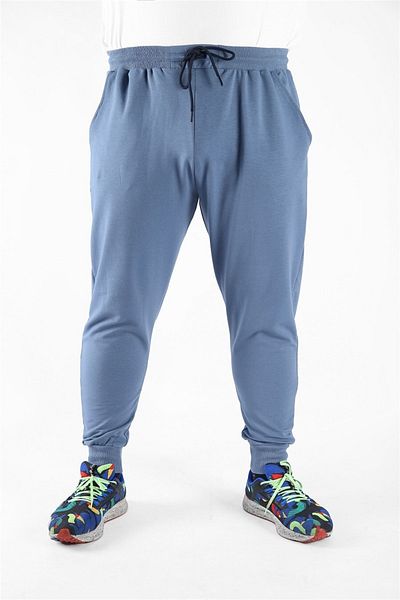 MocGrande Спортен панталон Plus Size Basic, изцяло от ликра, 11516, син