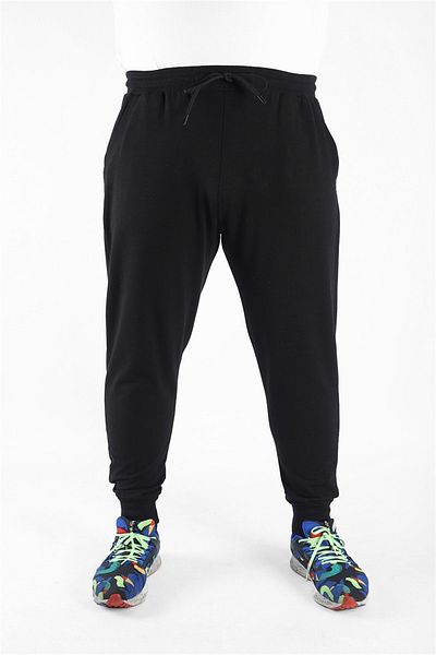 MocGrande Plus Size Basic Sweatpants Full Lycra 11516 Μαύρο